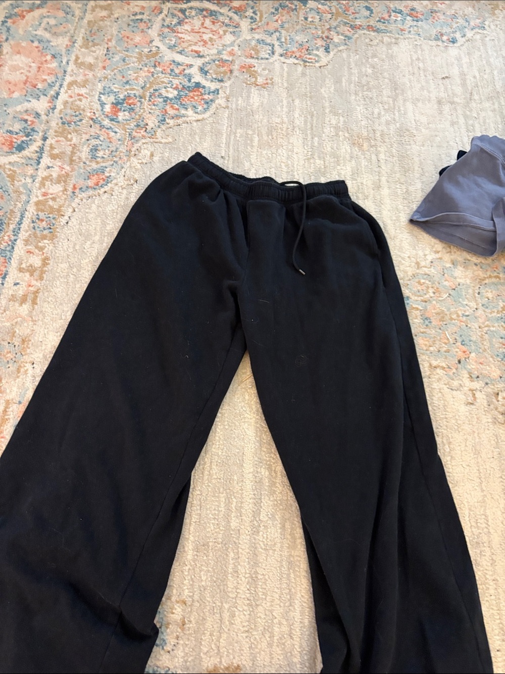 Aeropostale Black Wide-Leg Sweatpants